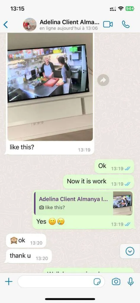 WhatsApp client support chat screen 4