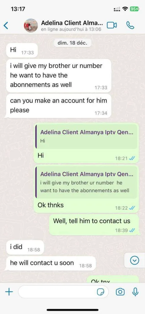 WhatsApp client support chat screen 5